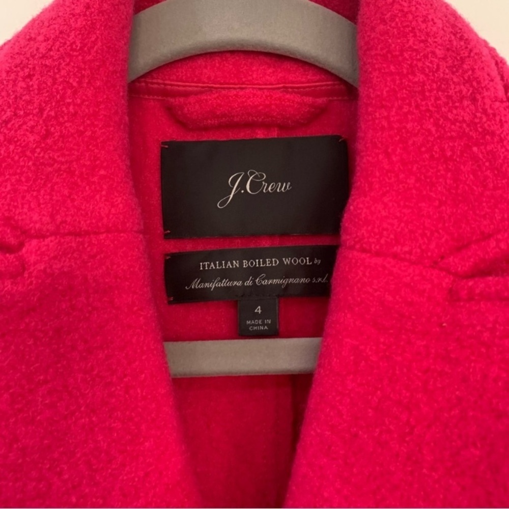 J Crew Coat Daphne Topcoat Italian Boiled Wool in Pink - Picture 8 of 10